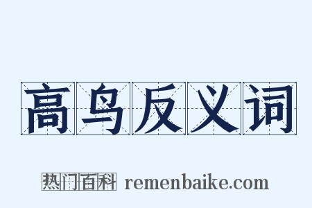 高鸟反义词是什么意思的图片